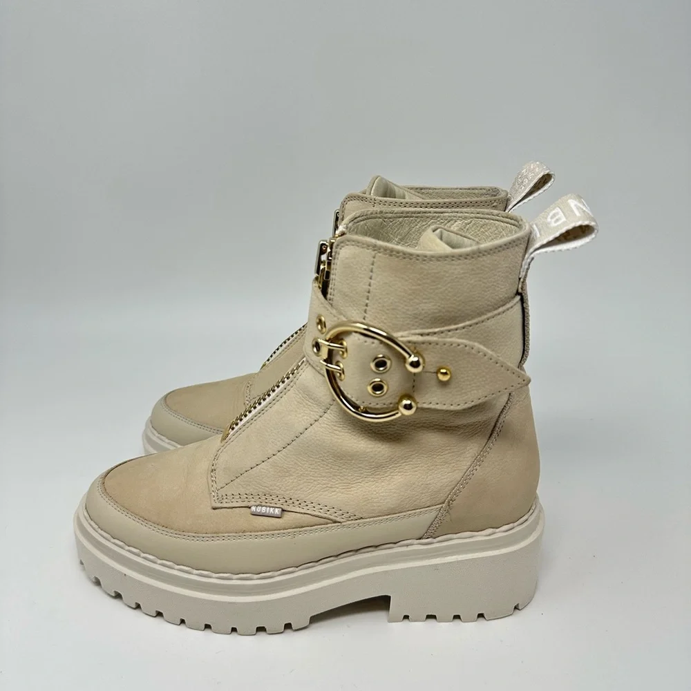 Nubikk lace up Ankle Boots Fae Ray in Sand Women's EU 36/US 5.5